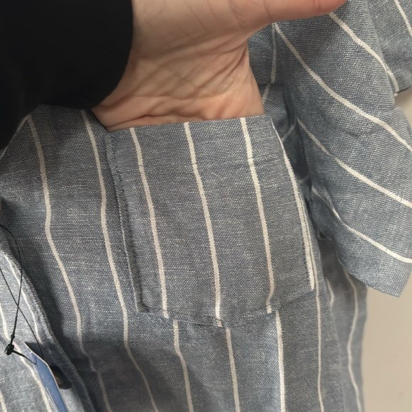 Hang Ten Striped Linen Button Down - Picture 3 of 5